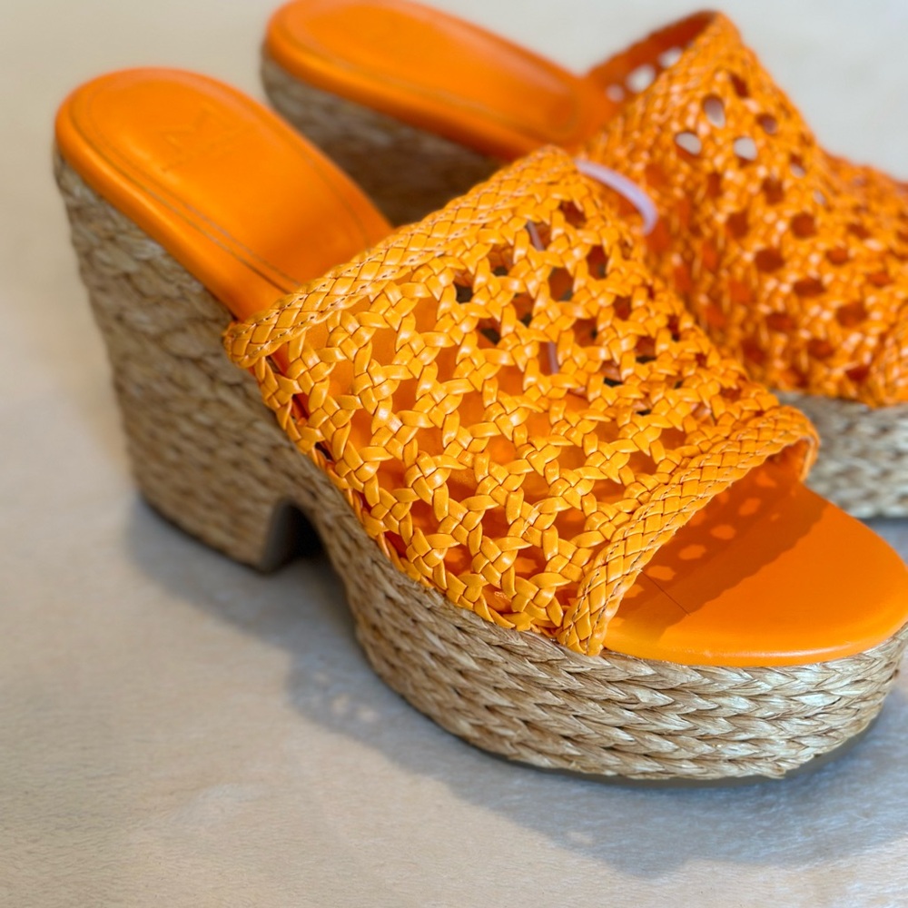 Women's Metallic Hollis Faux Leather Slip On Espadrilles size 7.5 - Picture 2 of 5